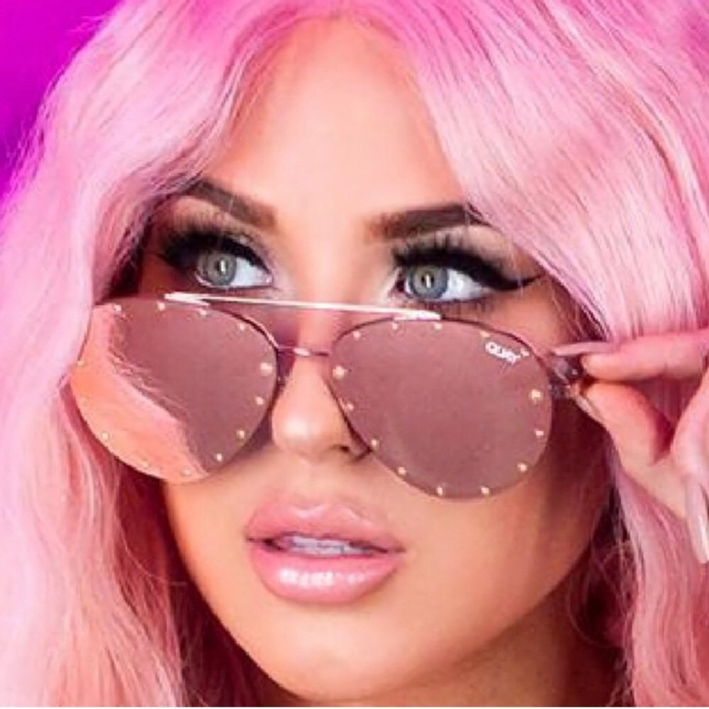 Quay x Jaclyn Hill Roxanne Sunglasses Rose Gold